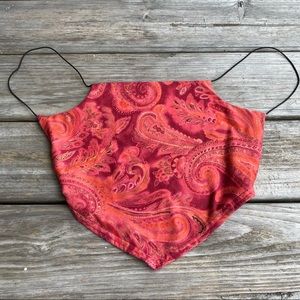 Street Code Backless Bandana Style Crop Top